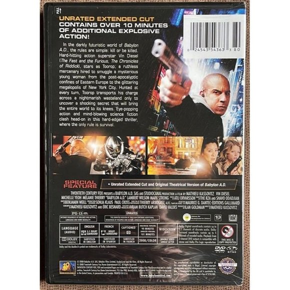 Babylon A.D. (DVD) - Vin Diesel - Raw And Uncut - Picture 2 of 3